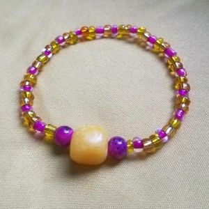 🦋Yellow Stone Ankle Bracelet/Bracelet